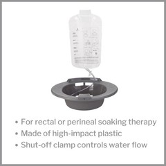 Mckesson Sitz Bath 2000 Ml Bag Plastic Graphite 500 Ml Increments Up To 2000 Ml
