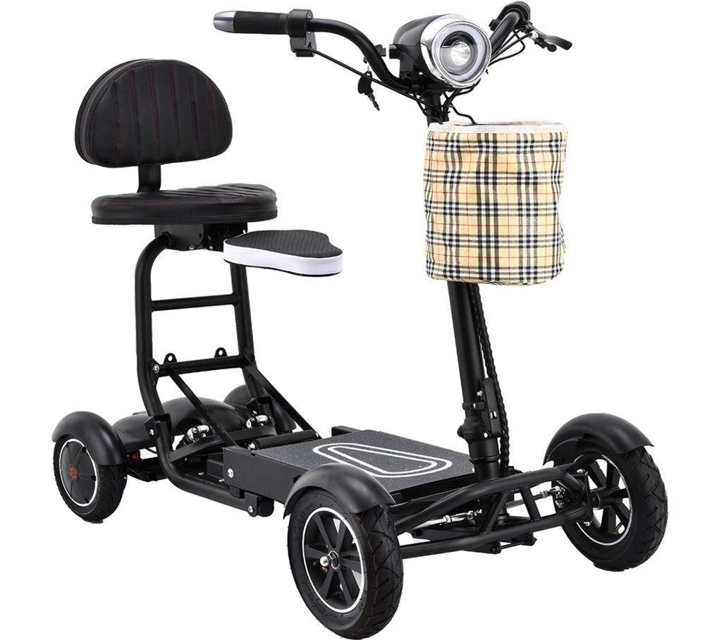 Affordable Travel-Friendly Mobility Scooter, Adjustable Speed & Handlebar (72lb)