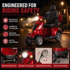 Mobility Scooter for Seniors 500 lbs Heavy Duty 4 Wheel Electric Travel 37miles