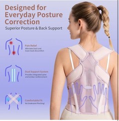 Back Brace Posture Corrector for Women – Medium – Pink-