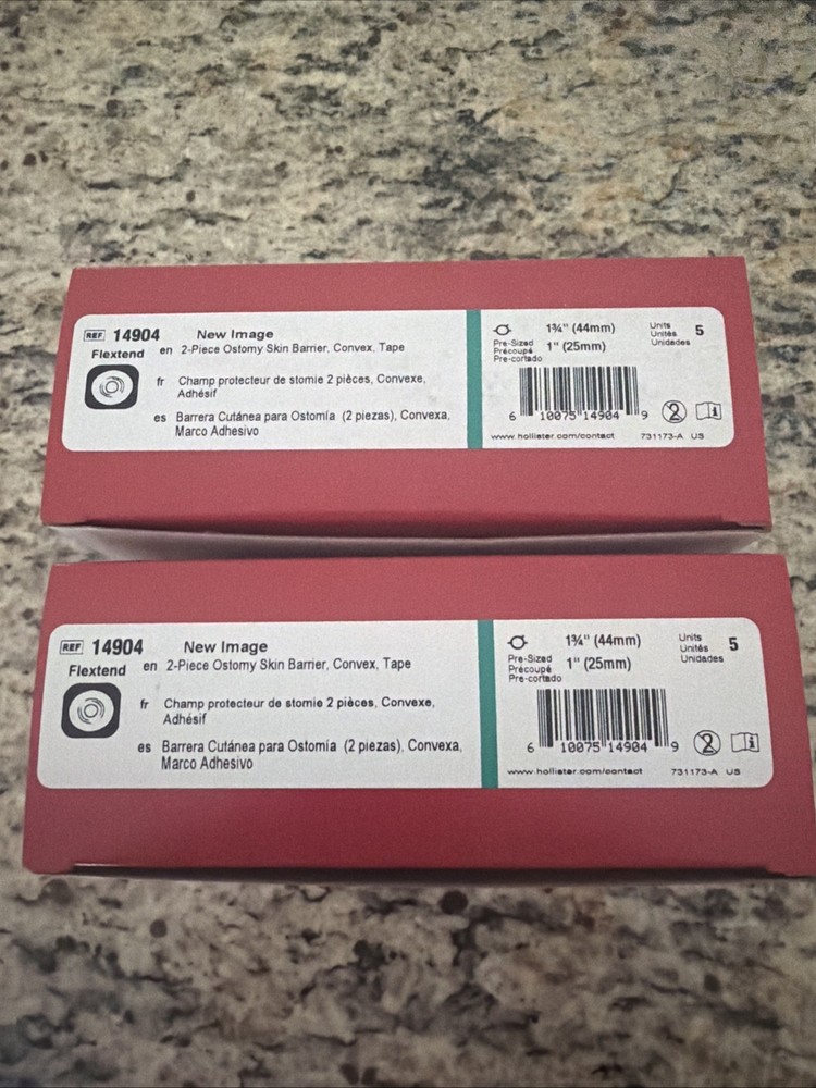 Hollister #14904 New Image 2-Piece Ostomy Skin Barrier, 1-3/4″ (44mm), 5/Box X2