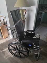 Medline Excel Reclining Wheelchairs – Desk Length Arms/Chrome Frame