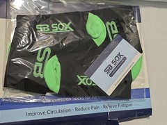 SB Sox Compression Socks 20-30Mmhg XL MEN 12-14+ WOMEN 13+Black NIB BOX DAMAGE