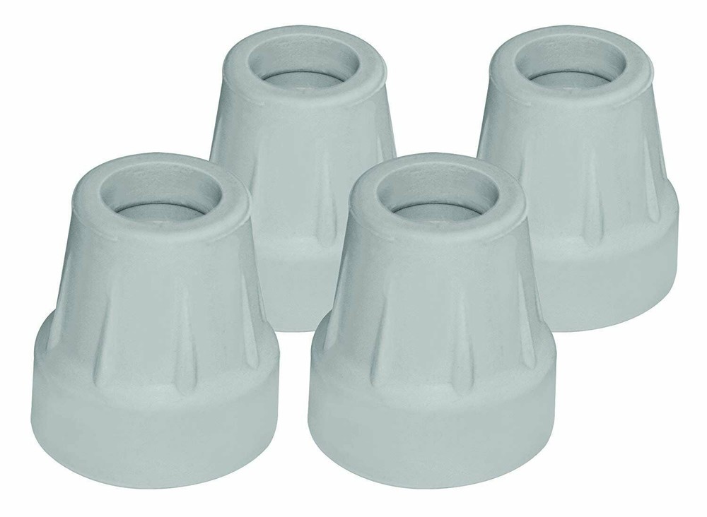 Carex Quad Cane Tips 100% Natural Rubber with Metal Reinforced Base 5/8 Inches