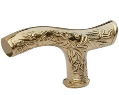 Antique Solid Brass Golden Finish Designer Handle for Walking Stick Cane