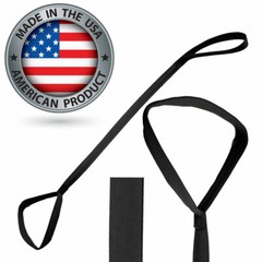 Black Leg Lifter, Rigid, Made in The USA, Mobility Aid for Hip Surgery, Therapy