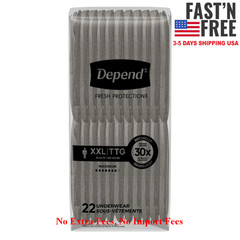 44 Ct Depend Fresh Protection Incontinence Underwear for Men, Adult Diapers, XXL