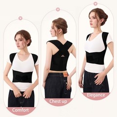 Cmipeob Posture Corrector for Women and Men Plus Size Full X-Large, Black
