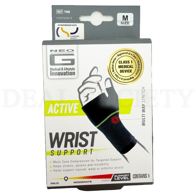 Neo G Innovation Active Wrist Support Mild to Moderate Support Medium Size