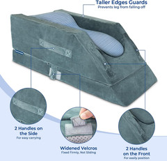 4-Height Adjustable Leg Elevation Pillows for after Surgery with Ergonomic Curve