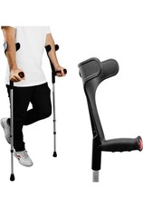 Pepe – Forearm Crutches for Adults (x2 Units, Open Cuff), Made In Europe