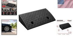Lightweight Plastic Curb Ramp with Non-Slip Surface for Vehicles & Mobility Aids