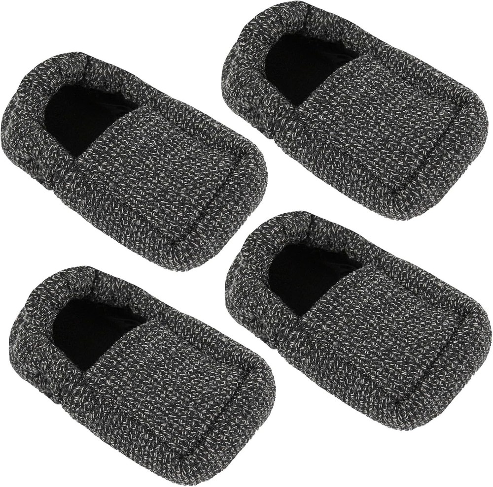 4 PCS Walker Ski Glide Covers Heavy Duty Padded Caps For Folding Walkers Use New