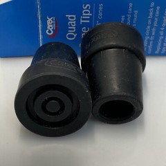 Carex Quad Cane Tips Also Fits 5/8 Inches Canes Large Metal Reinforced Base 2ct