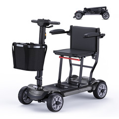Foldable Mobility Scooter 4 Wheel 42lb Lightweight 15Mile 265lb Airline Approved