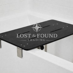 SEACHROME Redondo 26.5″ x 15″ Portable Black Tub & Shower Stainless Bench — ADA