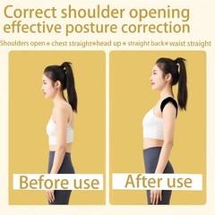 CMRCOYO Posture Corrector-Back Brace for Men and Women- Fully Medium, Black