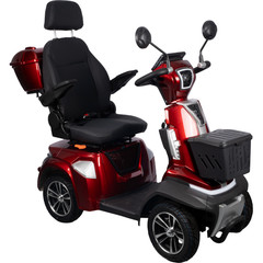 500W Heavy Duty 4 Wheel Mobility Scooters 48V Max Weight Capacity 700 lbs Red
