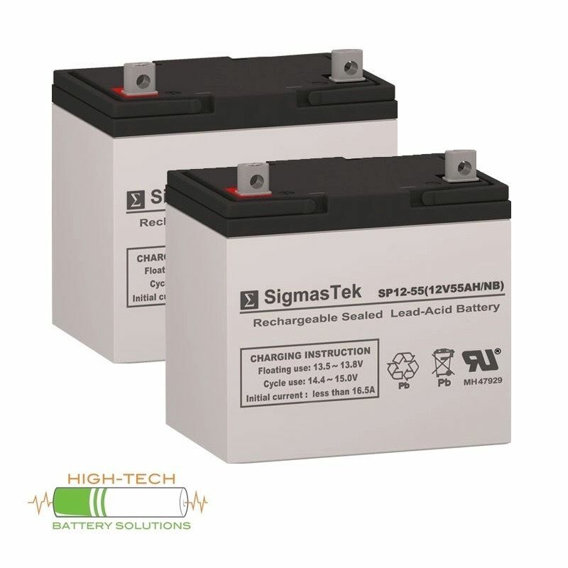 Shoprider Streamer (888WSB) 22NF/55AH Battery Replacement Kit – 2 Pack 12V 55AH