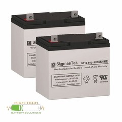 Shoprider Streamer (888WSB) 22NF/55AH Battery Replacement Kit – 2 Pack 12V 55AH