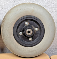 Set of 2 OEM Hoveround MPV5 MPV4 Teknique Solid Caster Wheels 200×500 w/ screws
