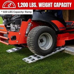 Aluminum Loading Ramps – Set of Two 40-Inch x 11-Inch Ramps for ATVs,