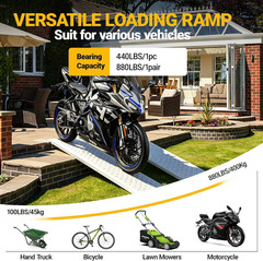2 PCS Loading Ramps, 47.2″ L X8.9 Shed Ramp 880Lb Capacity Portable Lightweight