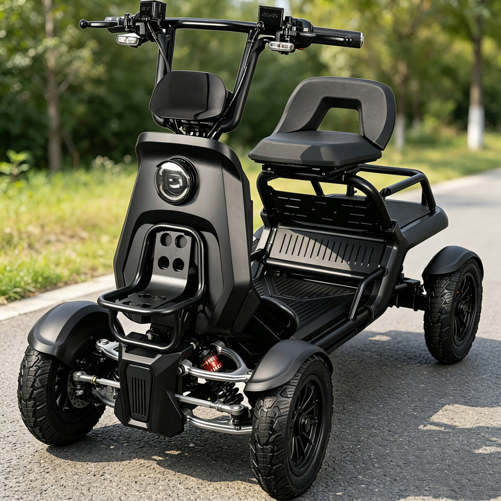 500W All Terrain 4 Wheel Mobility Scooter 48V 27Ah 50KM Range For Beach Lawn US