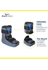 Medical Full Shell Cam Walking Boot with Air Pump- Short- Foot Pain Recovery