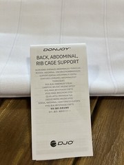 Back Abdominal Rib Cage Support 4 Panel Binder 62” – 74” XL White Donjoy Procare