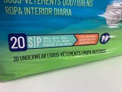 Prevail Disposable Underwear Small Petite 20 in-34 in Daily Underwear 20 Ct-New
