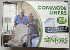 NEW Commode Liners – 100 Strong Portable Toilet Bags – Easy To Use Bedside