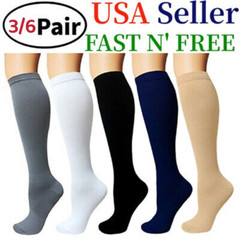 15-20 mmhg Hose Compression Socks for women Pain Relief Calf Leg Foot Full Toe