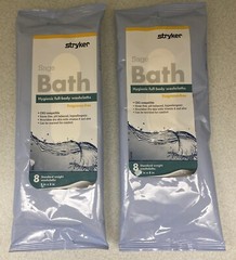 2 Packs of 8 Stryker Sage Bath HYGIENIC FULL-BODY 8″x8″ Standard Washcloths