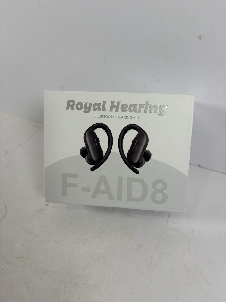 Royal Hearing F-AID8 Bluetooth Hearing Aids Rechargeable Wireless ,Case & Manual