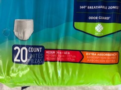 3 packs Prevail Per-Fit Incontinence Pants Overnight Extra Absorbency M 20ct