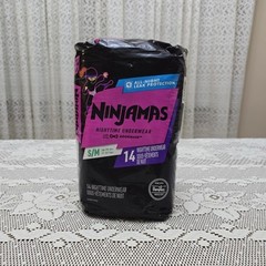 New Pampers Ninjamas Nighttime Bedwetting Underwear Girls S/M 38-70lbs Kids 14ct