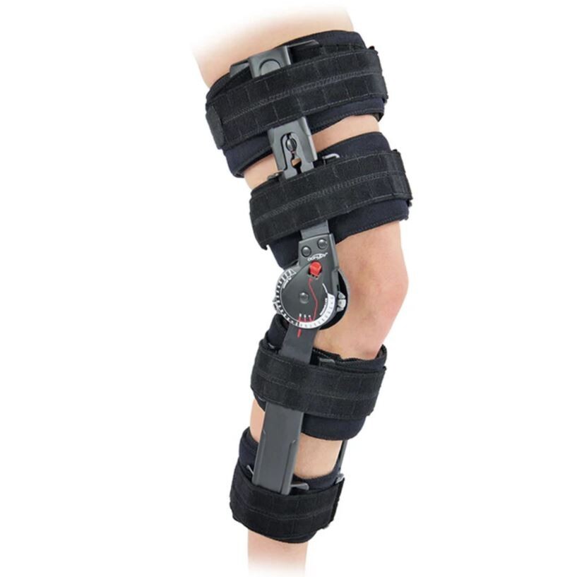 *1-Pack* DonJoy X-Act ROM Lite Post-Op Hinged Right Knee Black ‎11-2161-9