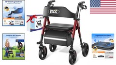 Lightweight Z21 Rollator with 8″ Wheels, Reflective Safety, and Ultra Backrest