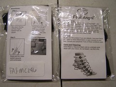 2 Packages Foot Angel Anti-Fatigue Compression Foot Sleeve Achy Heels S/M Black