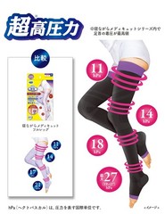 Compression socks while sleeping Full leg thigh EX High pressure type L + Bonus