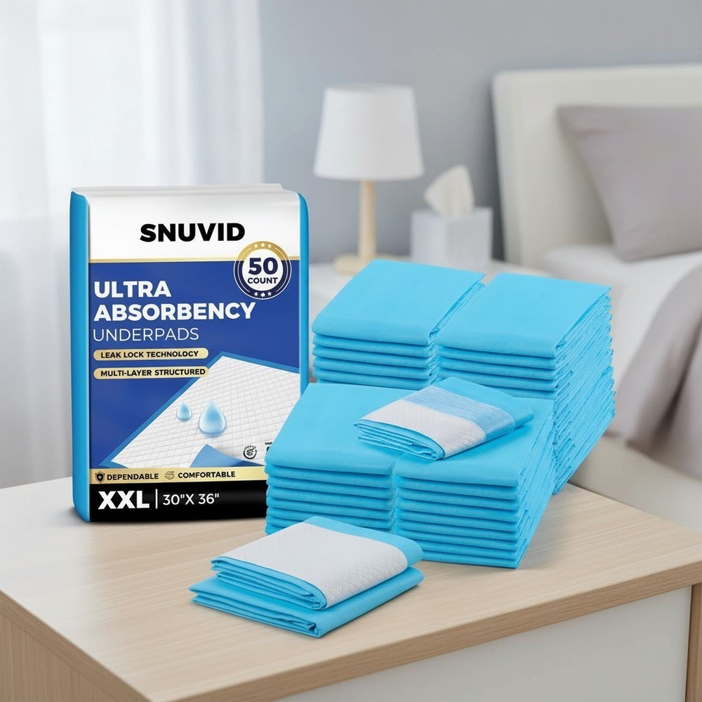 Disposable Underpads, XXL 30″ x 36″, 50 Pack, Quick-Dry, Leakproof, Ultra Thick