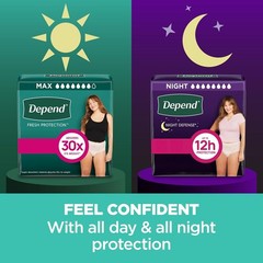 Depend Fresh Protection Extra-Large Adult Diapers, 15 Count, Stylish Blush Color