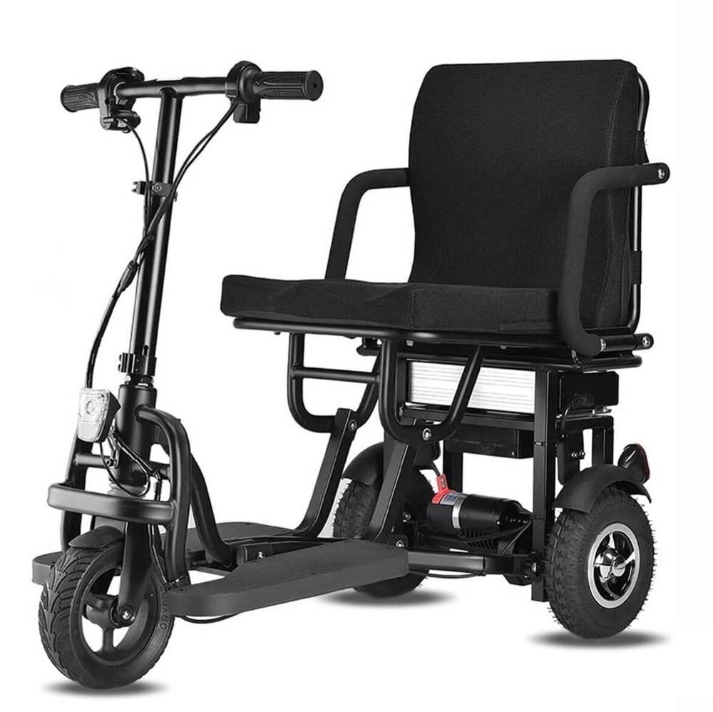 3-Wheel Folding Mobility Scooter for Adults, Electromagnetic Brake, 12AH Battery