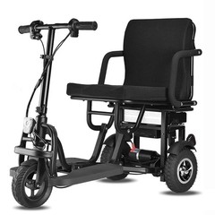 3-Wheel Folding Mobility Scooter for Adults, Electromagnetic Brake, 12AH Battery