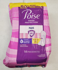 56 Count: Poise Women’s Incontinence Pads *#6 Ultimate Absorbency* (B1P6a-6454)
