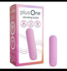 Vibrating Bullet Soft Touch Massager, Pink, 10 Vibration Settings, Waterproof