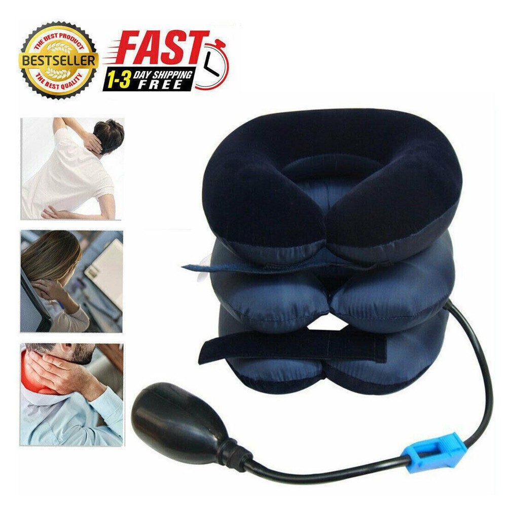Cervical Neck Traction Device Collar Brace Support Pain Relief Stretcher Therapy