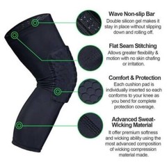 Compression Sleeve Support Leg Knee Brace Pad Socks Sport Basketball Men & Women