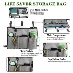 EVEME Walker Bag Basket With Cup Holder,Walker Extra Large, Gray